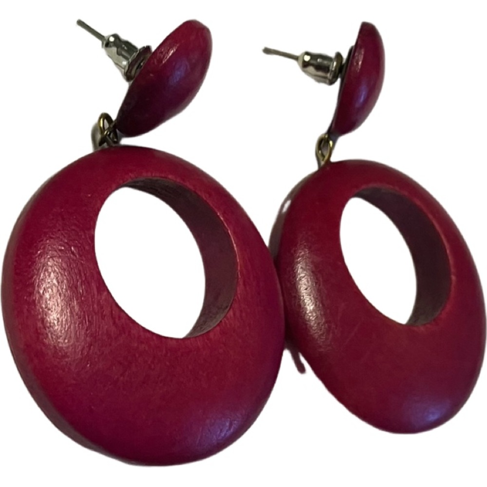 Retro wood earrings